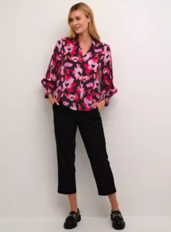 KAFFE Tanya Printed 3/4 Sleeve Shirt Pink 18 12 KAFFE Tanya Printed 3/4 Sleeve Shirt Pink 18 -GlamMode Store tuc144670687 Pink R Z003A